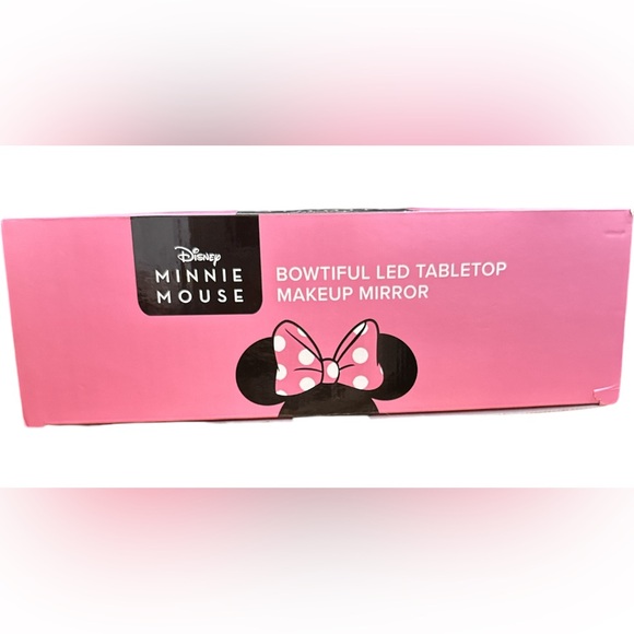 Feminine New-In-Box Disney Minnie Mouse Bowtiful LED Tabletop Makeup Mirror - Picture 3 of 6